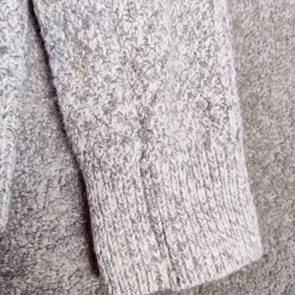 Wind River Men's Pullover Sweater in Silver Size Medium Chunky Cable Knit Cotton - Picture 6 of 10